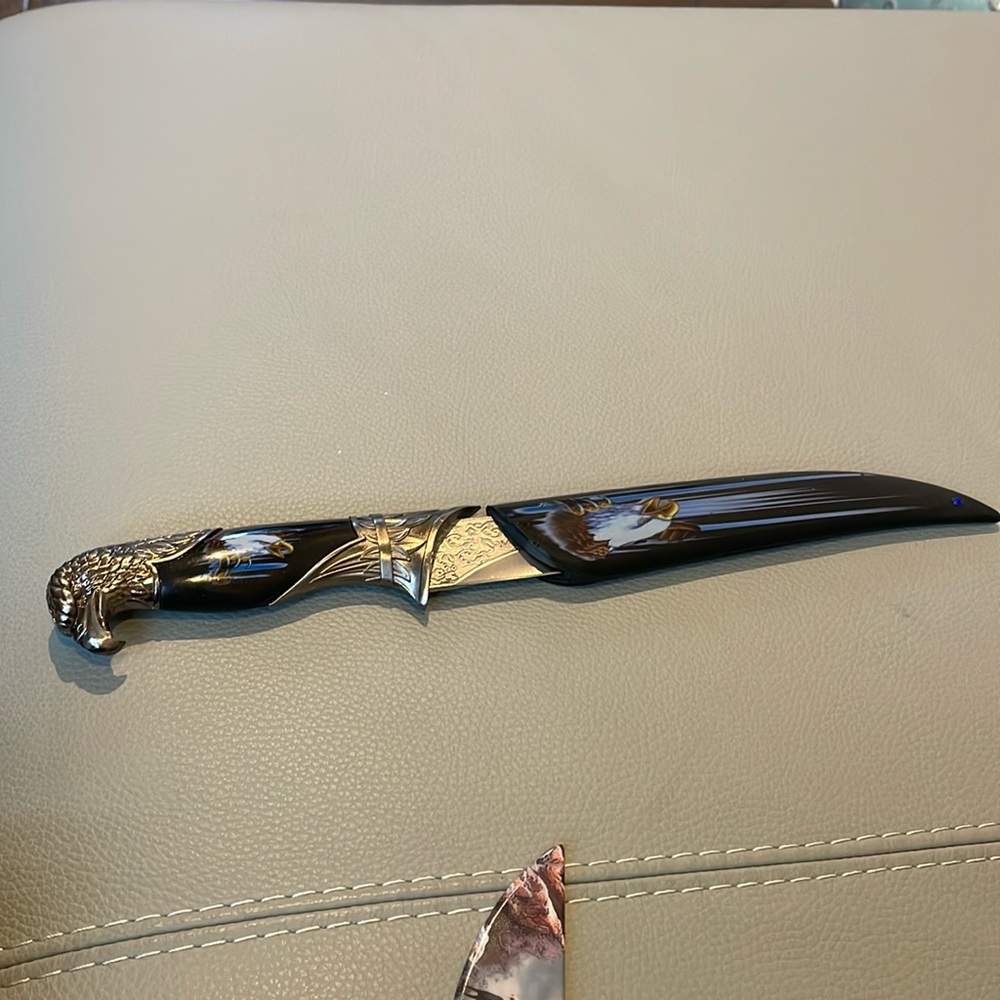 13”Eagle Head Dagger Collectors Knife Hunting Carbon Steel Tactical Fixed Blade
